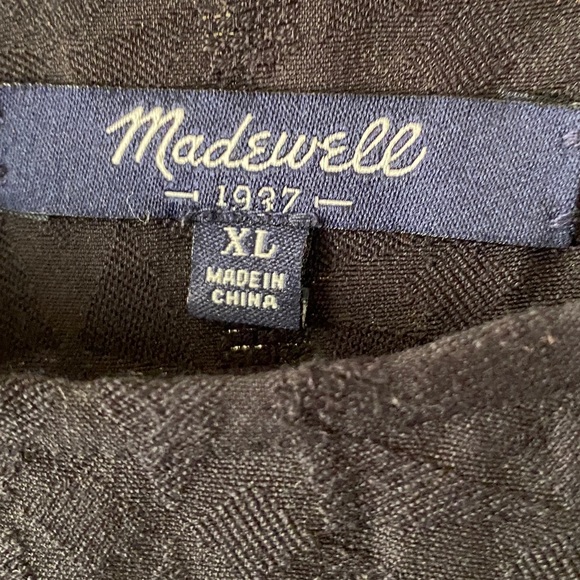 Madewell Silk Dress-Open Back Detail-Black-Size XL - Picture 2 of 8